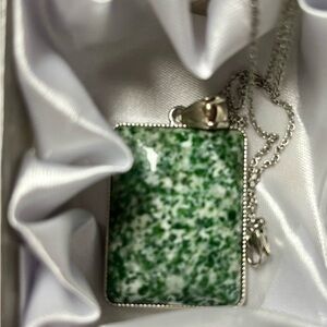 Green Spot Agate, Gemstone Necklace